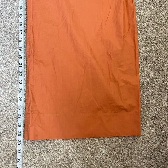 NEW Ulla Johnson orange high rise pleated button fly wide leg pants size 12 - Picture 12 of 13